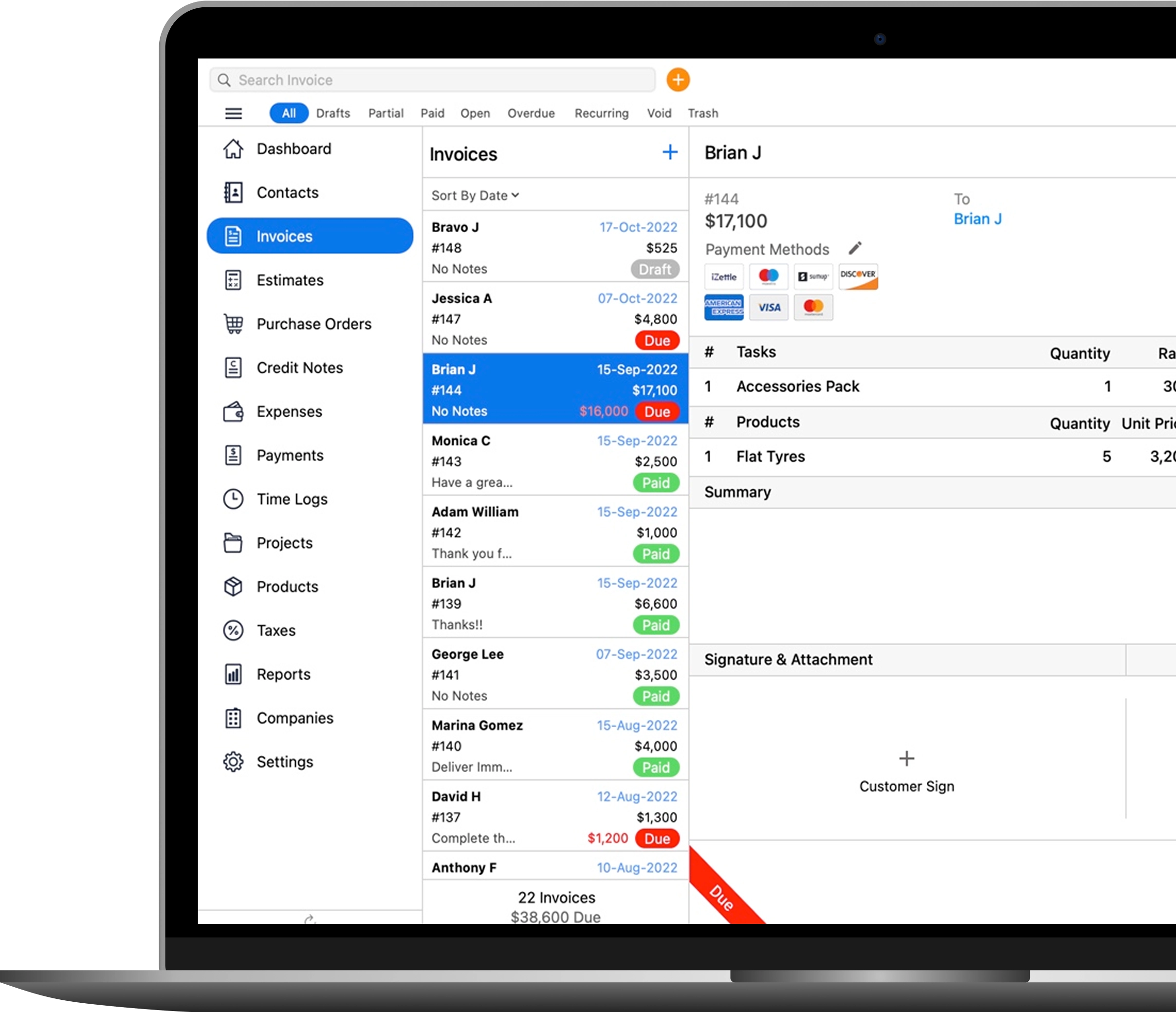 Clean, Clutter-Free UI