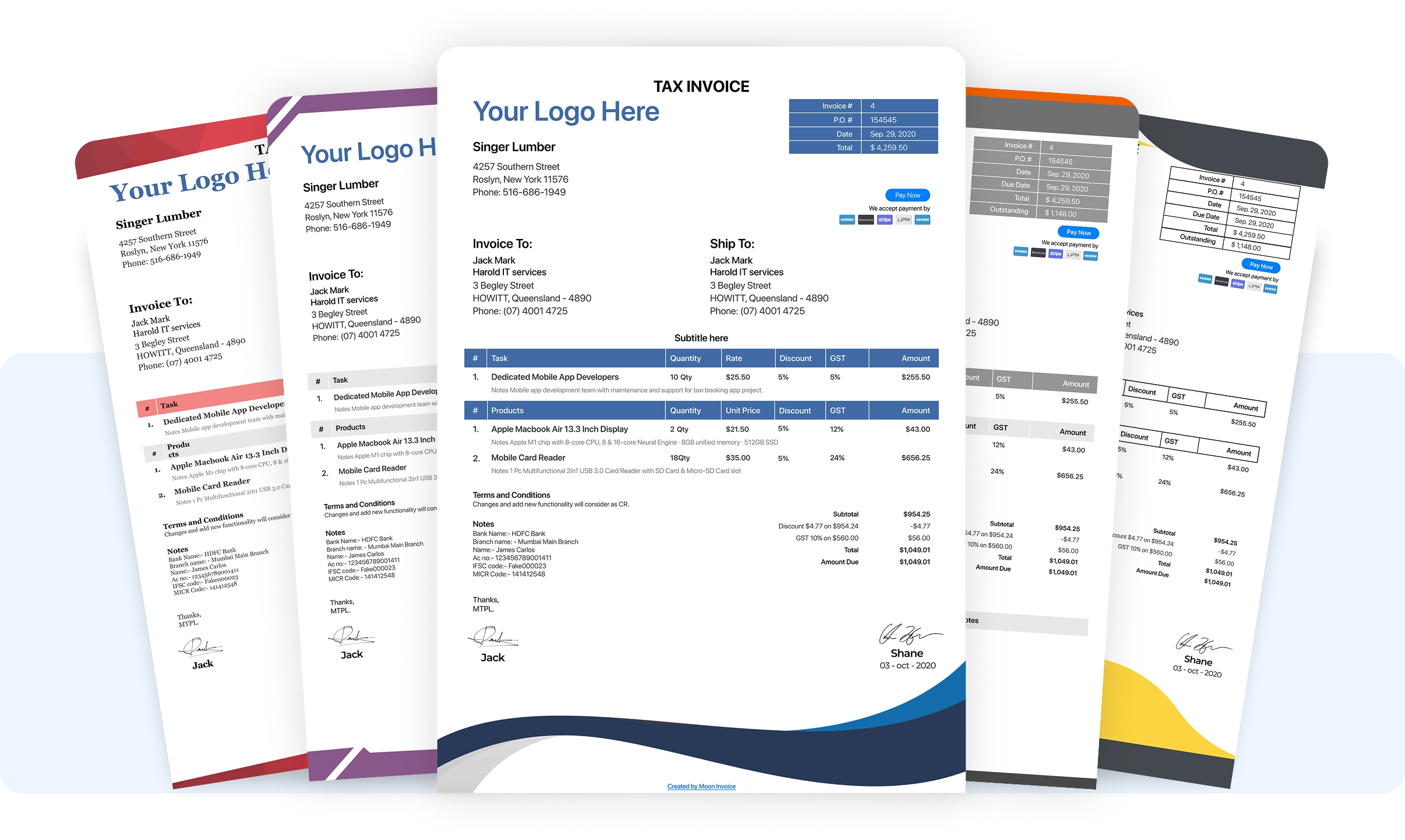 Download Law Firm Invoice Templates