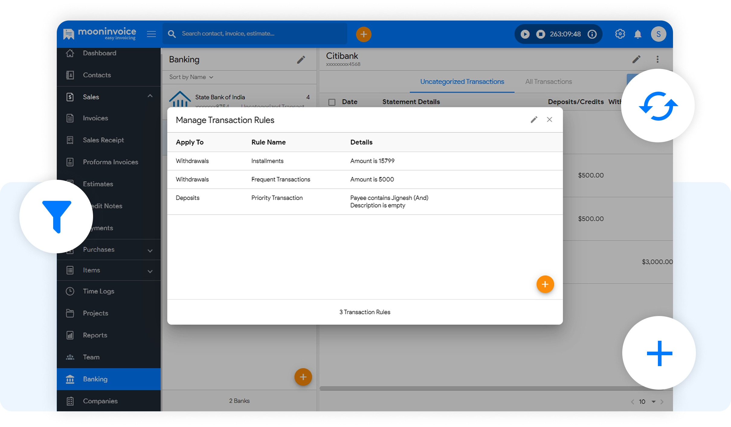 Experience Accurate Transaction Management with Bank Rules & Synchronization