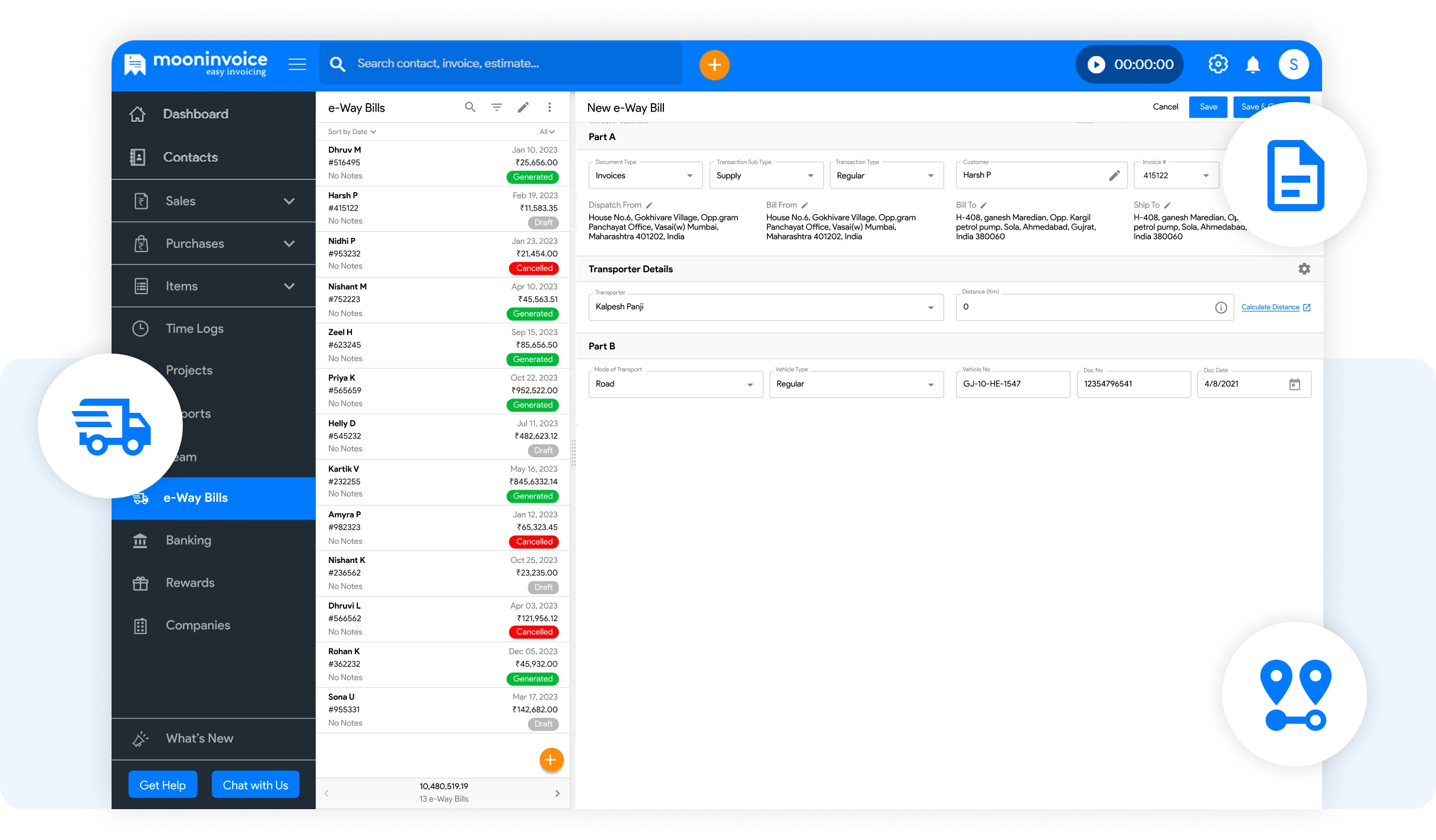 Generate e-Way Bills