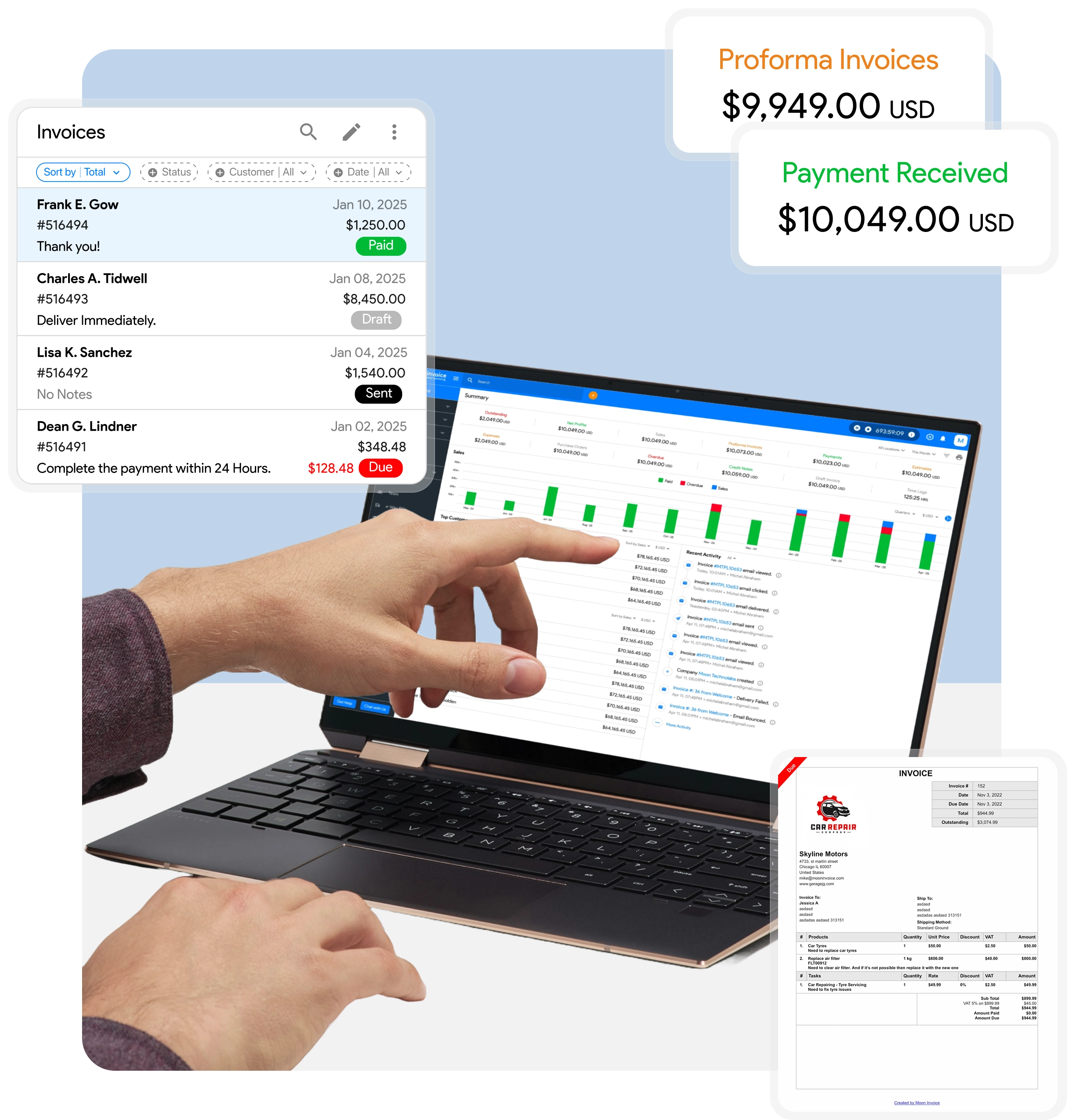 Smart Invoicing Software to Grow Small Businesses | Moon Invoice