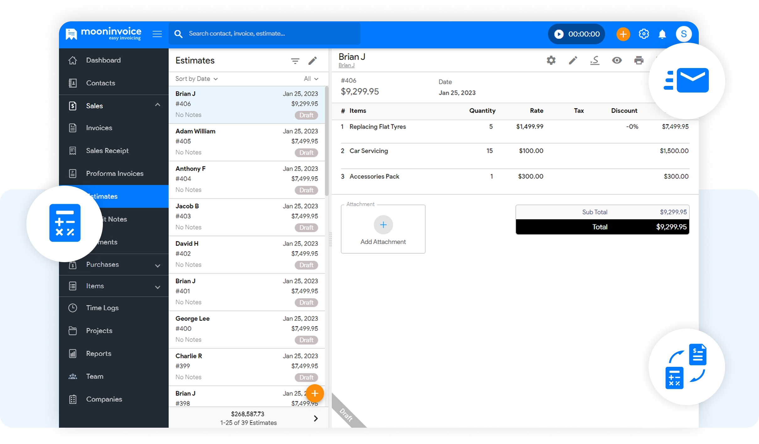 Plan Estimates & Invoices Together