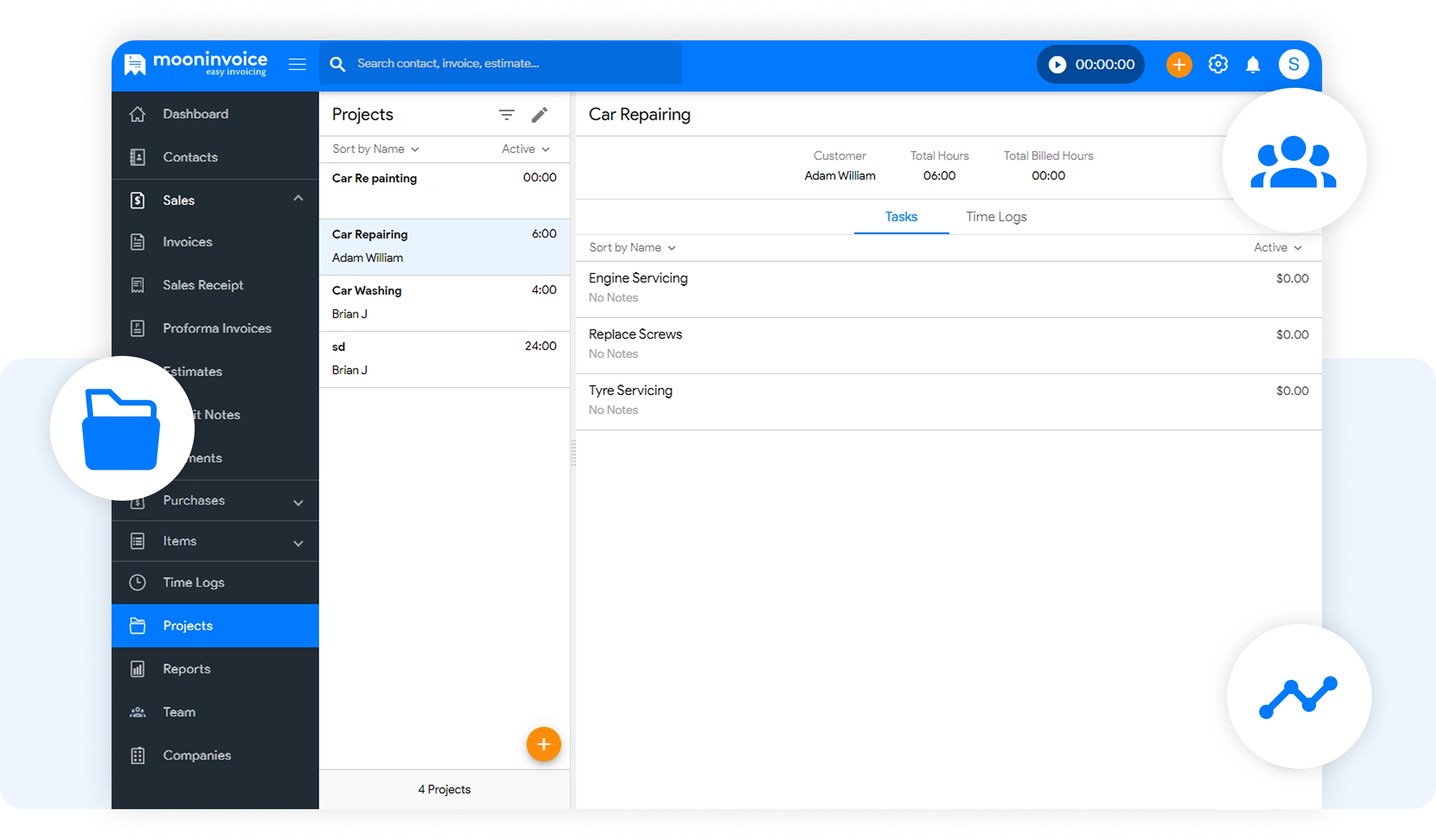 Manage All Projects & Clients