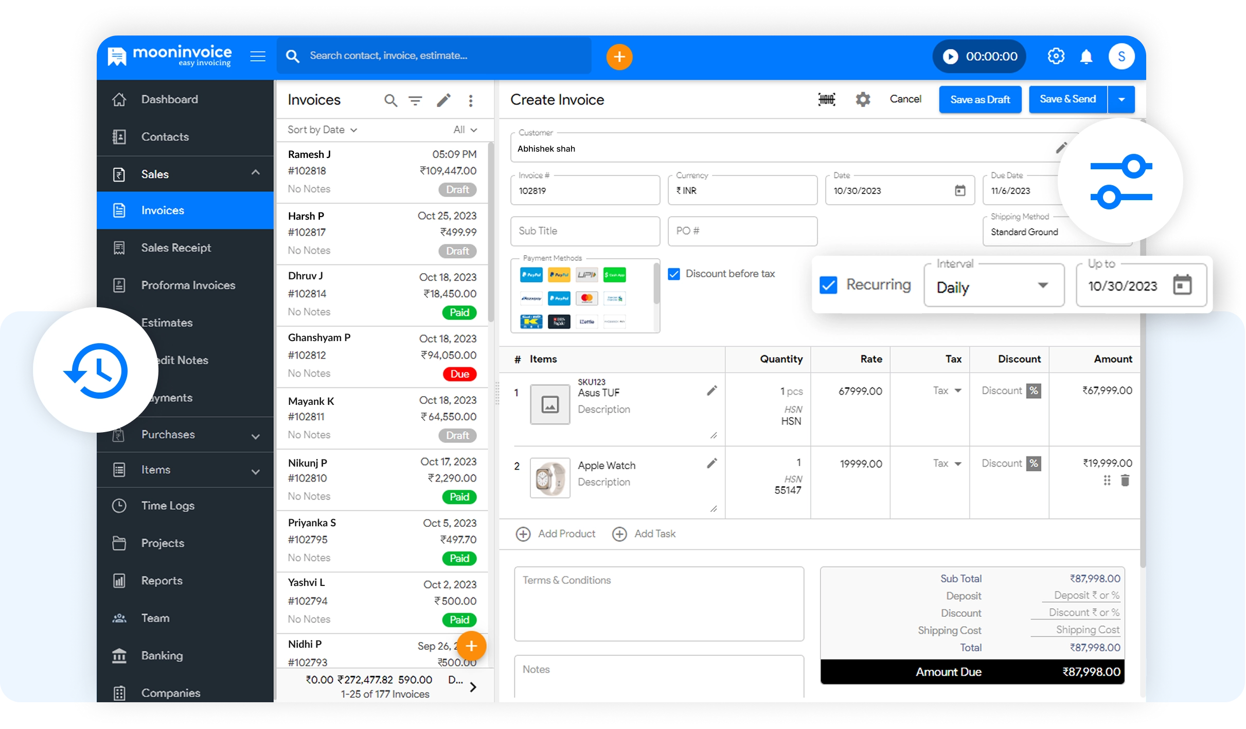 Set Recurring Bills