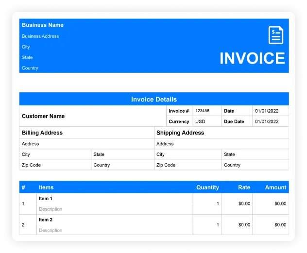 HVAC Invoice Template Free Download Moon Invoice