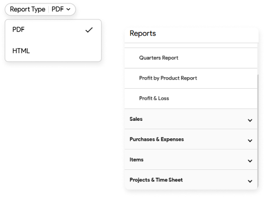 Generate export-friendly reports