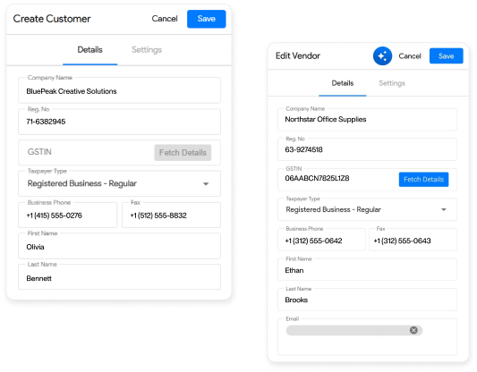 Manage vendors & clients in one platform