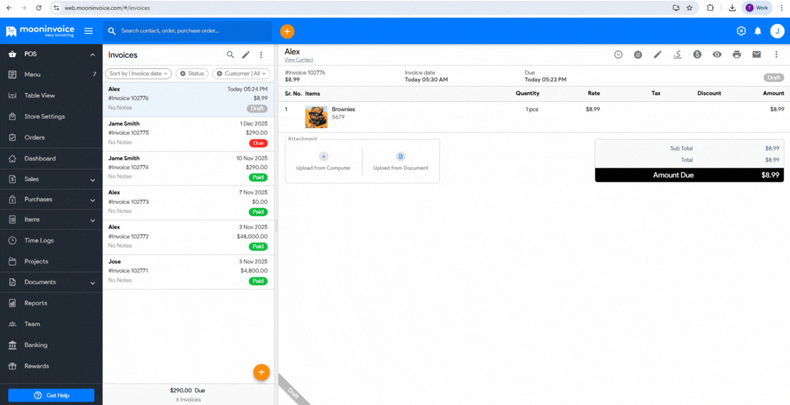 Invoice & Credit Note Link Return Flow & New Filter
