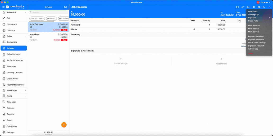 Payment Reminder Activity Log Added & Real-Time Outstanding