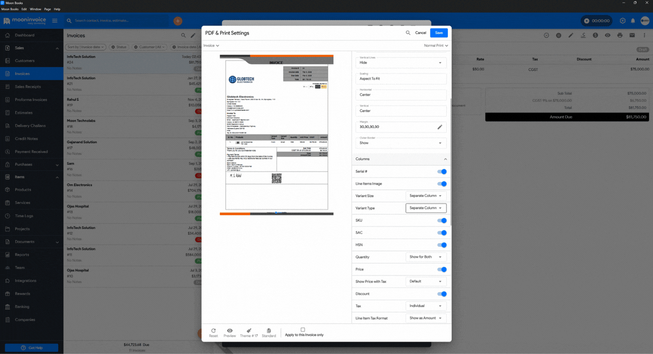Variant Column Control Added & Formatted Notes Introduced