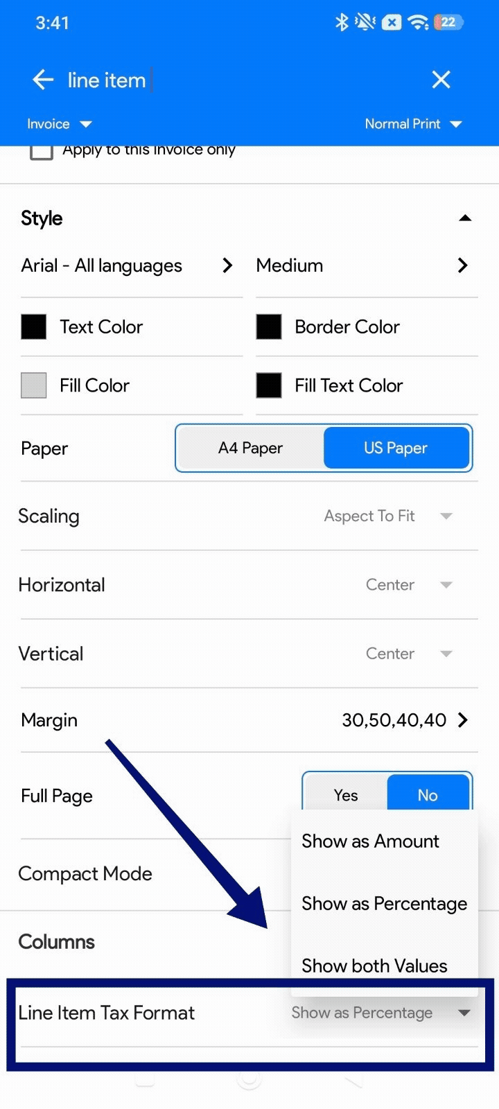 Tax Display Preference Added