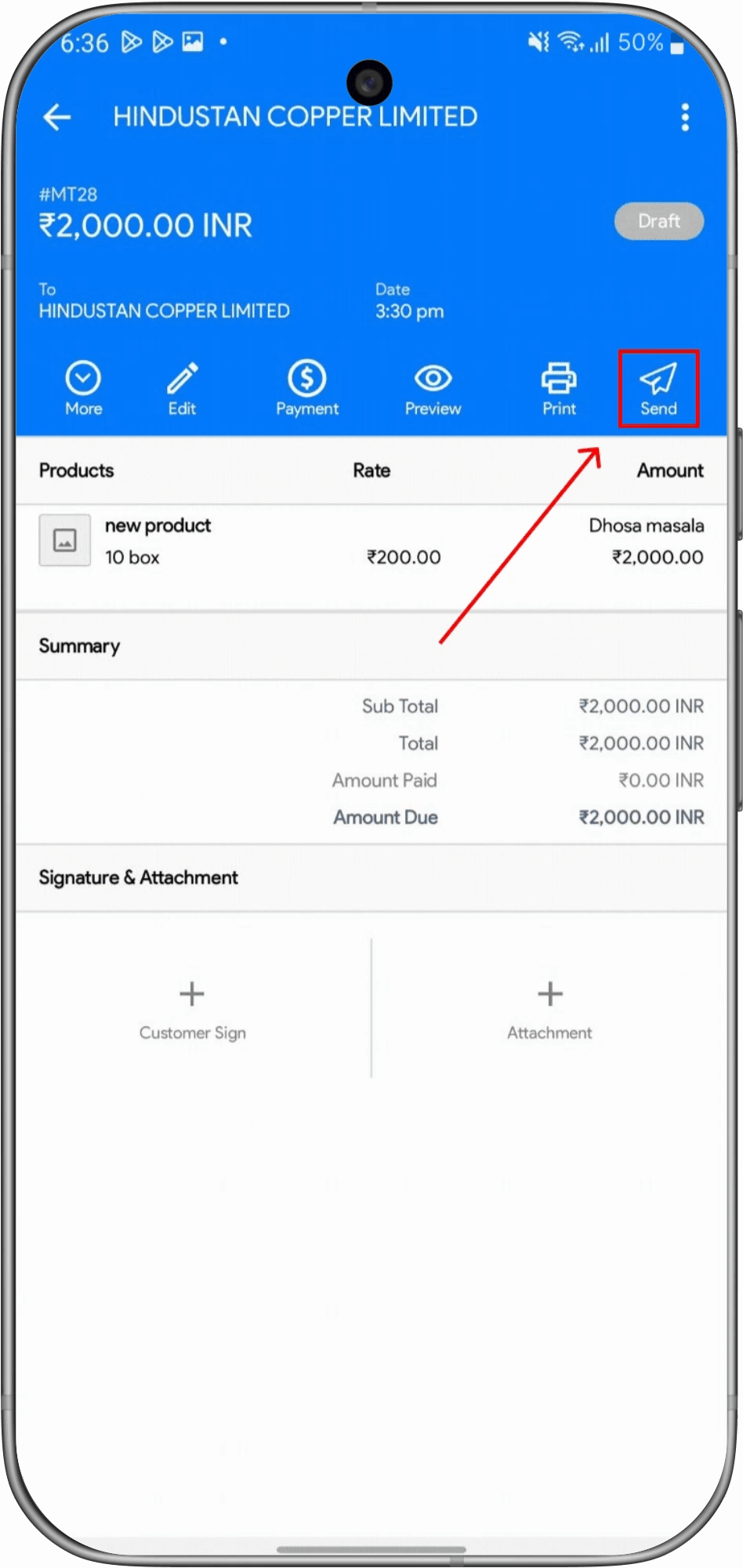 Default Send Method on Android