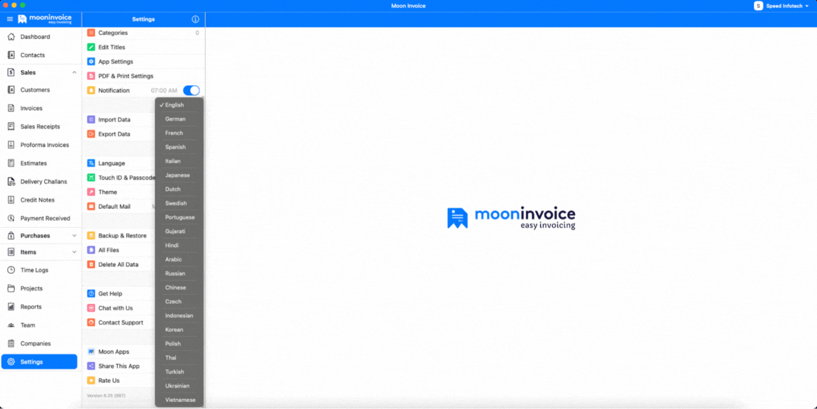 New Language Support