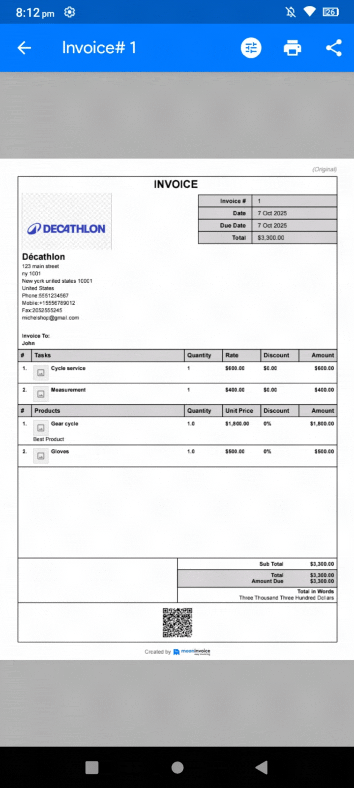 Product & Service Priority in PDF