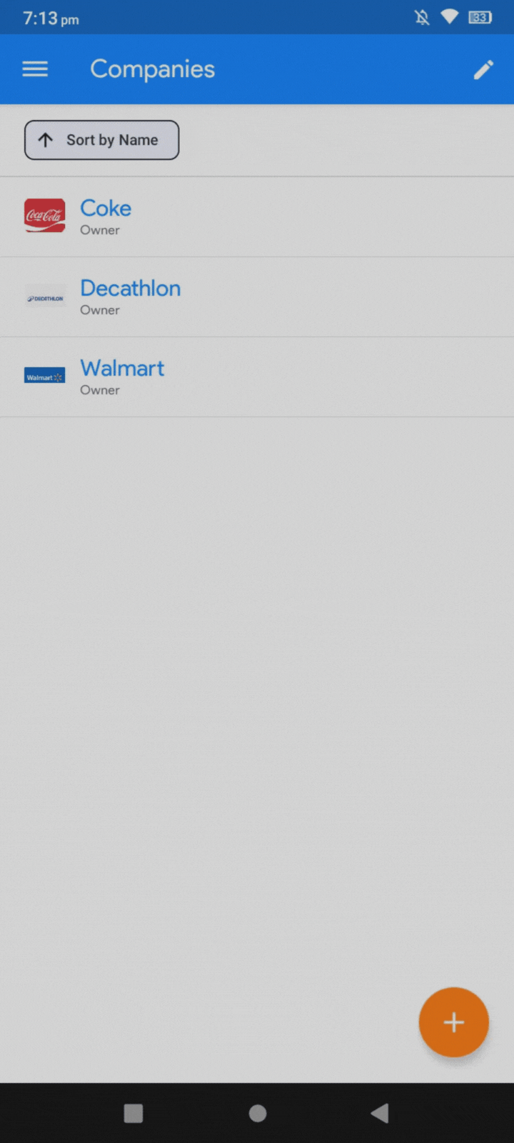 Sorting Feature in Company List