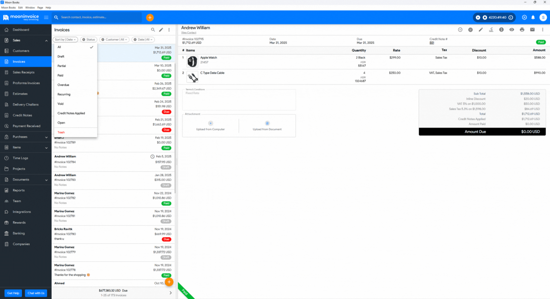 Smart Invoice Filters