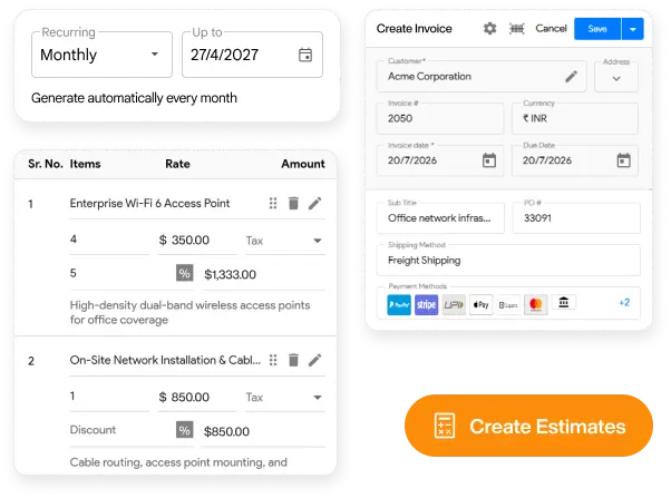 Moon Invoice AI-powered features