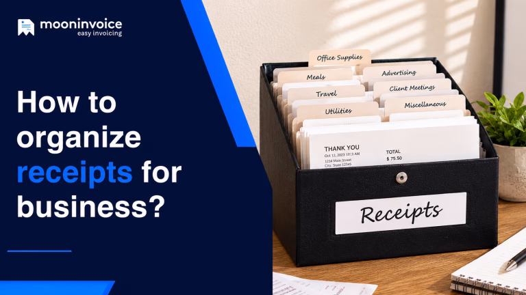 Organize receipts for business