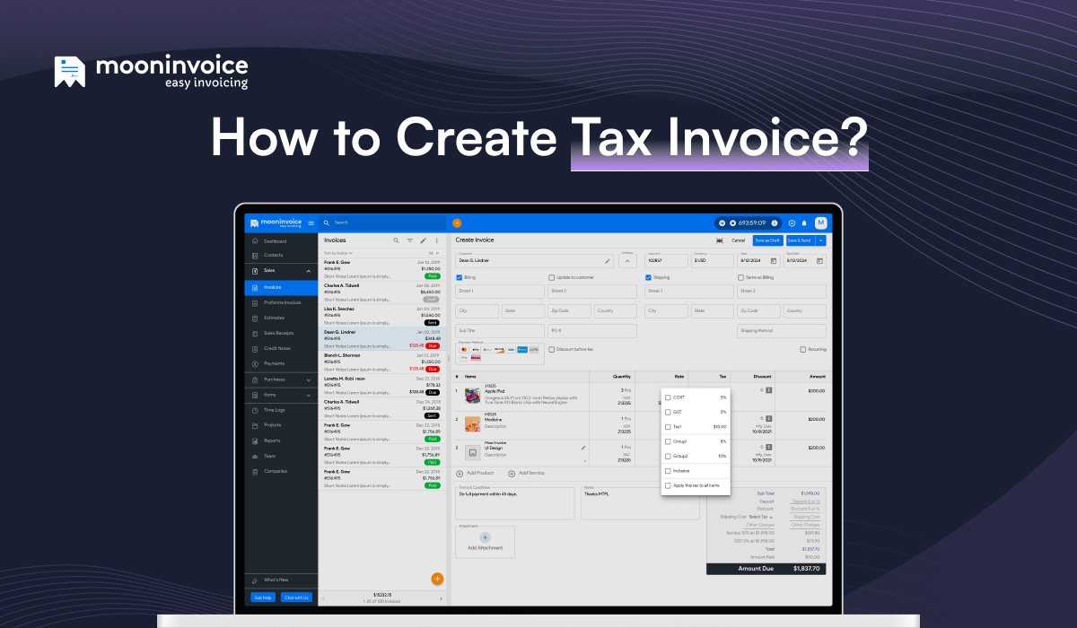 How to Create Tax Invoice