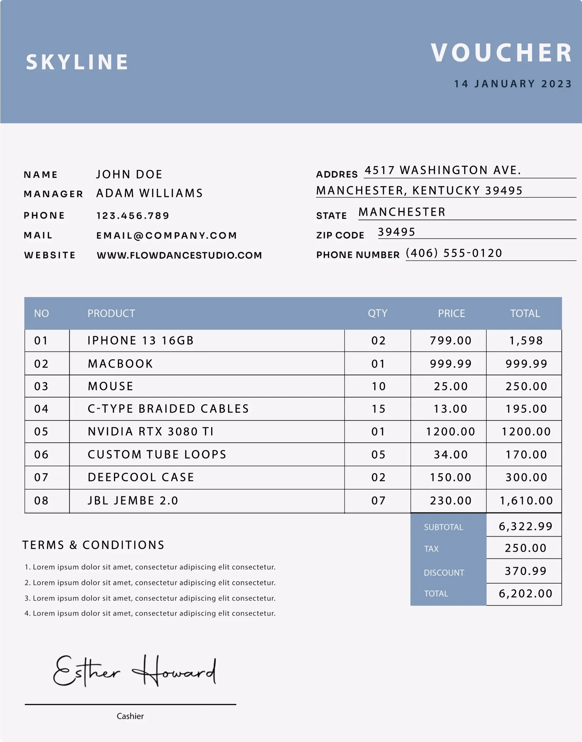 Format of Voucher