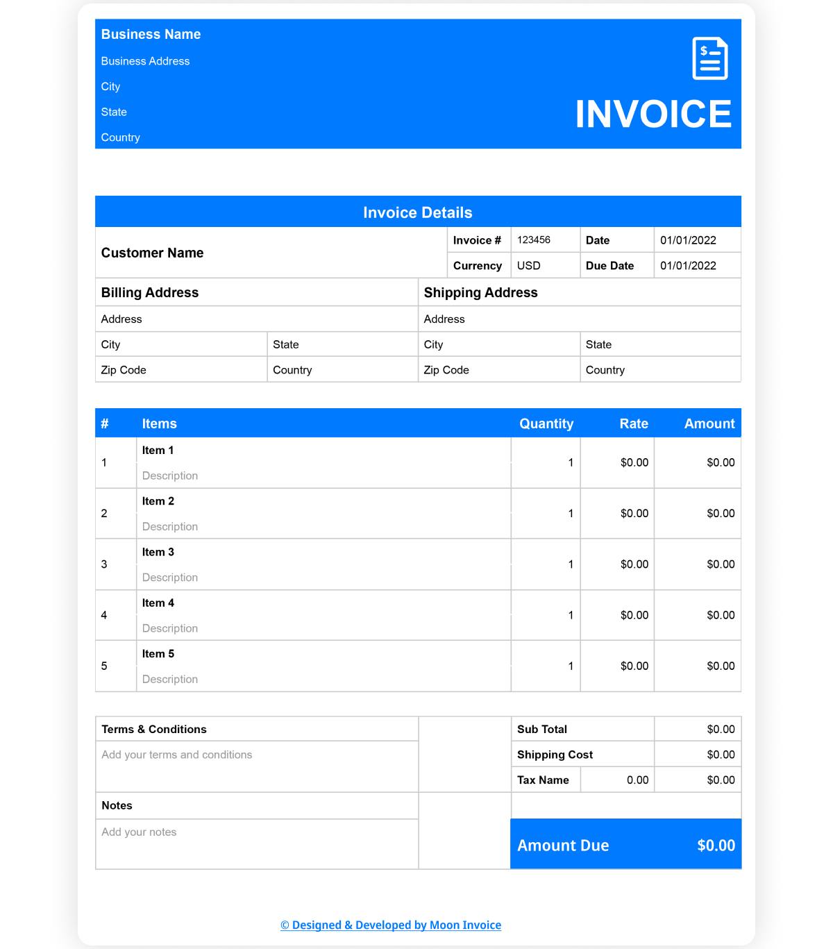 how to make an invoice on google docs