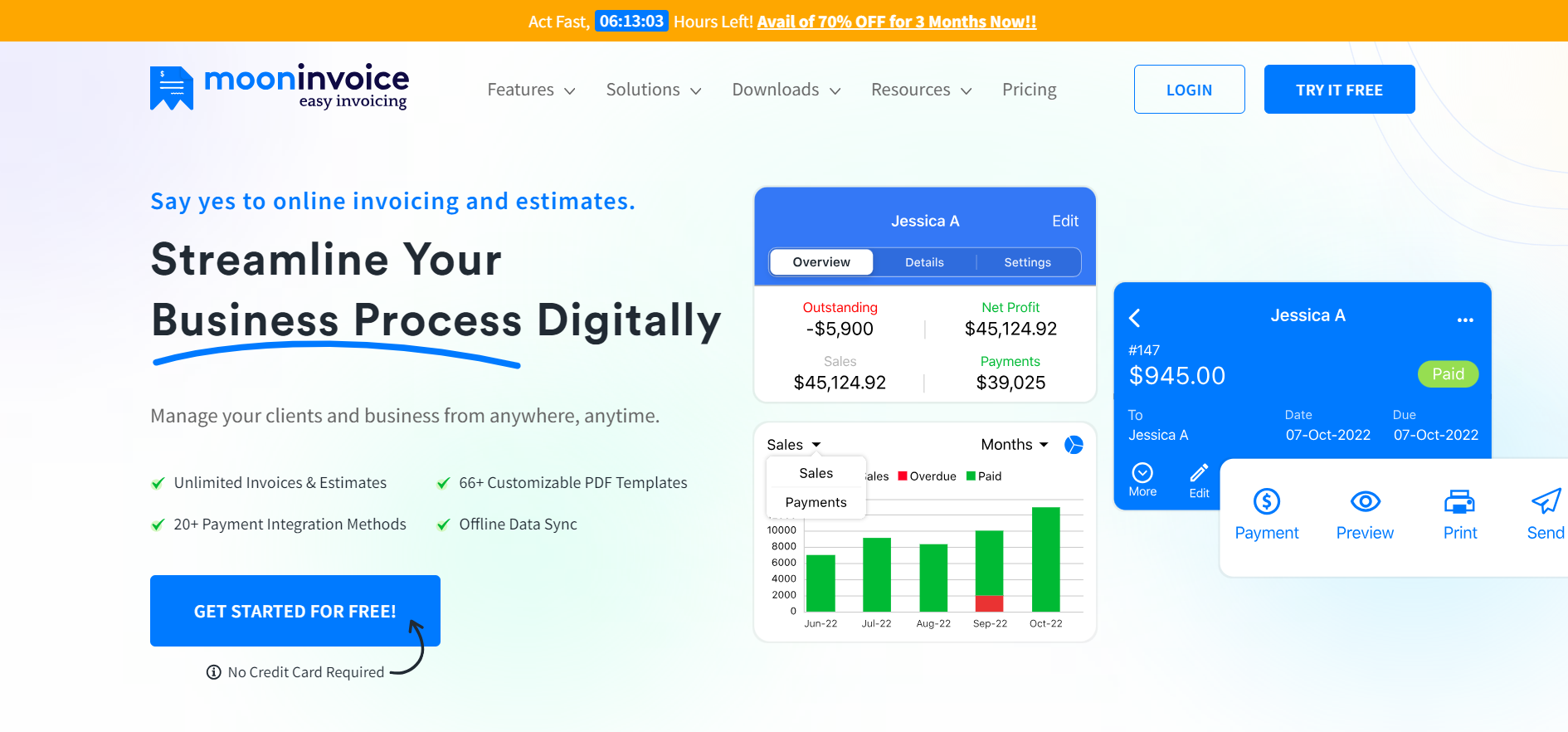 Moon invoice - invoicing software for freelancer
