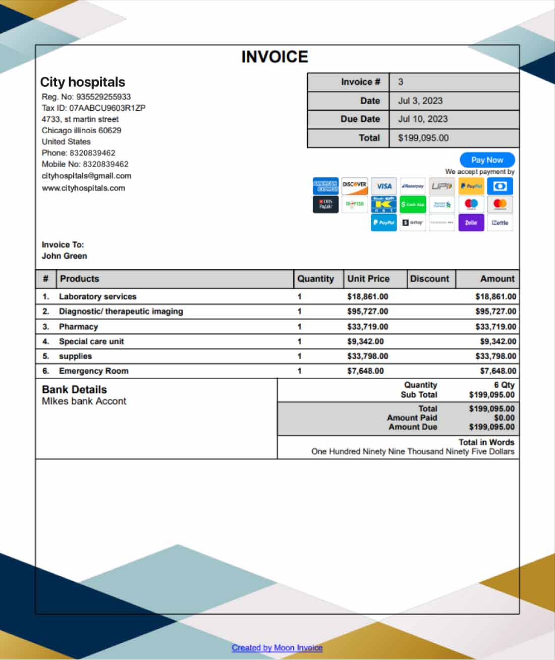 PDF Invoice