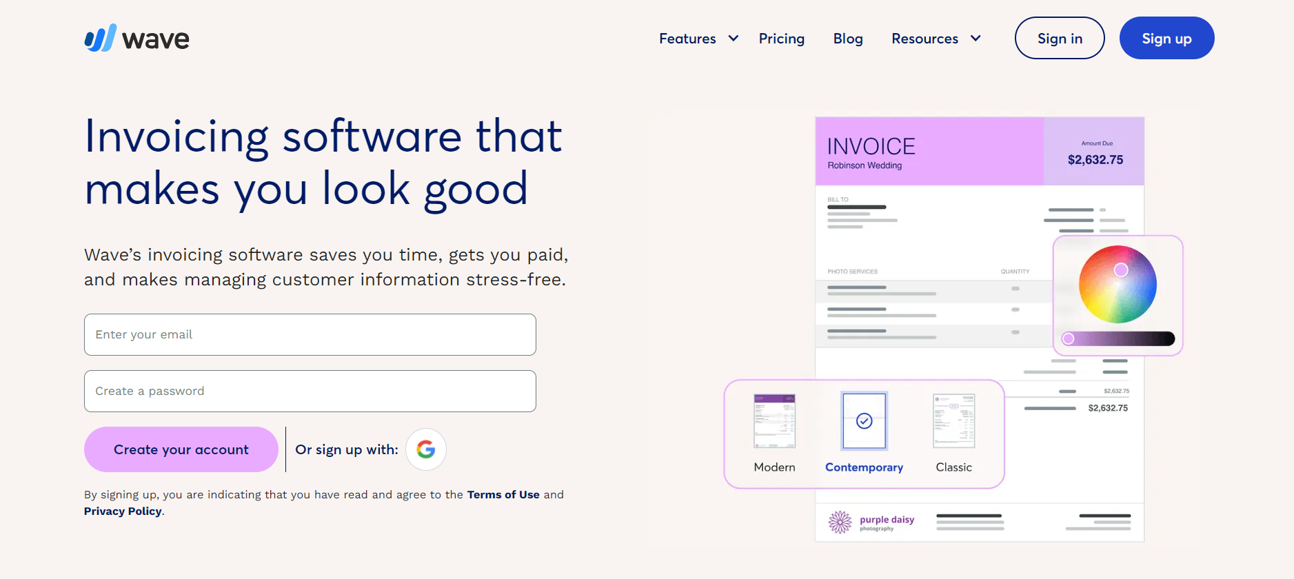 Wave Invoicing