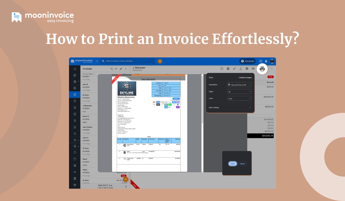 How to Print an Invoice Effortlessly