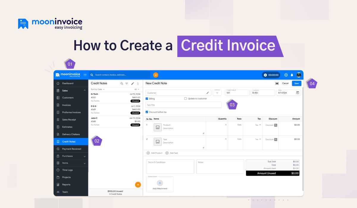 How to Create a Credit Invoice