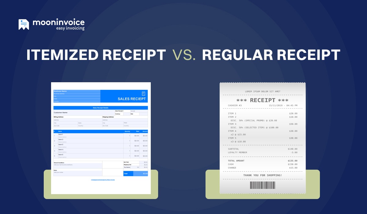 Itemized Receipt vs. Regular Receipt Know the Difference