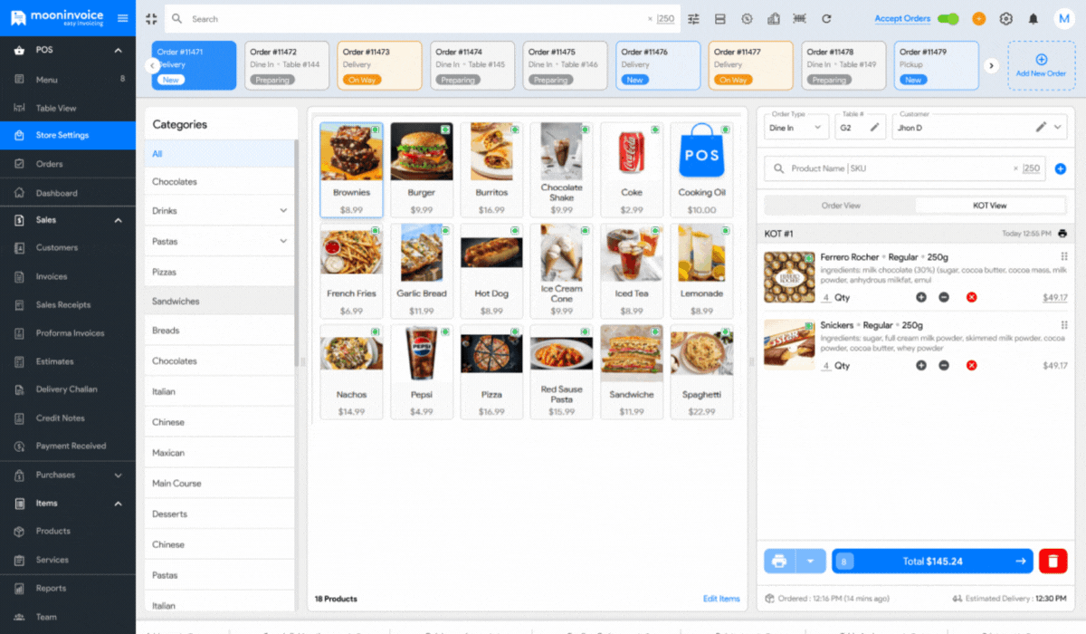 QR Code Menu GIF