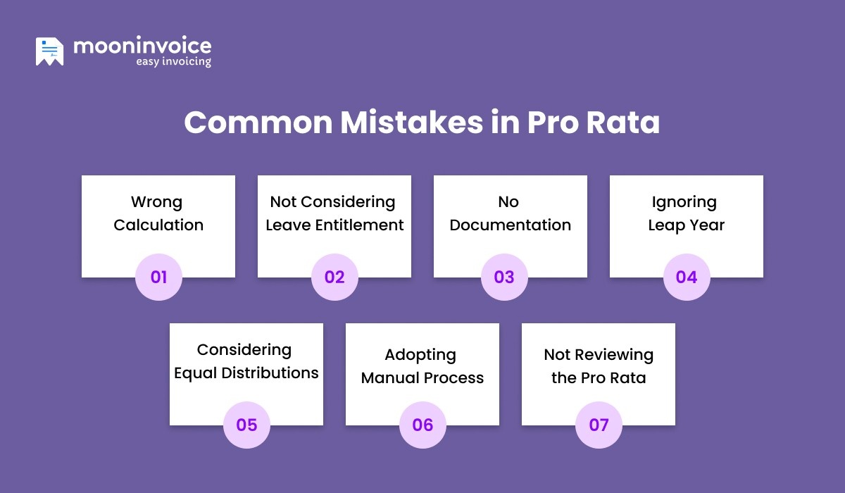 Common Mistakes in Pro Rata