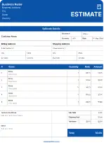 darkblue estimate template