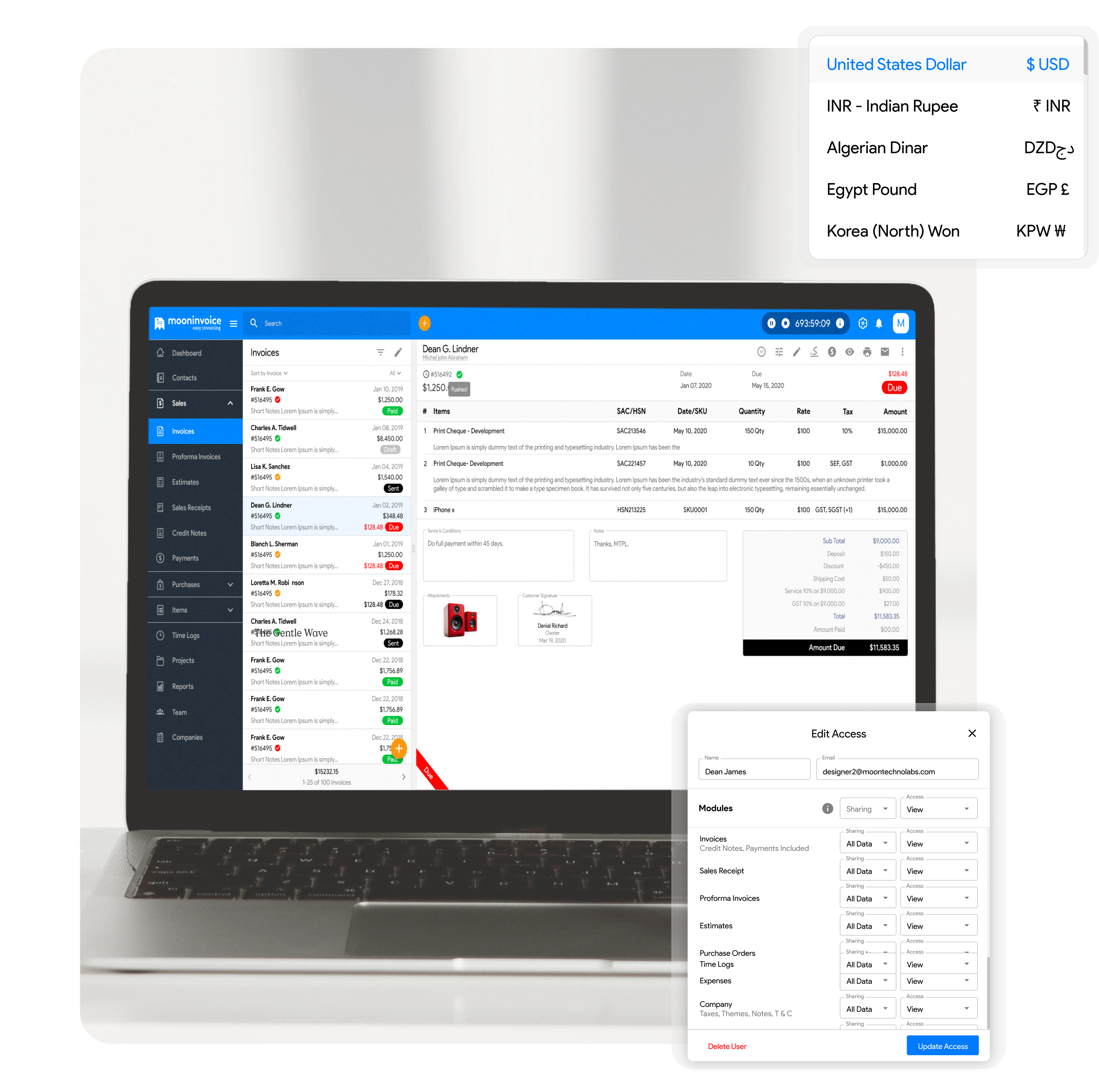 E-Invoicing compliance with Moon Invoice